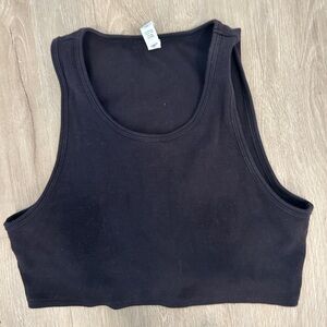 ALO Black Sleeveless Crop Top